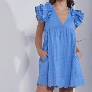 Hausen Ruffled Eyelet Romper Size Medium